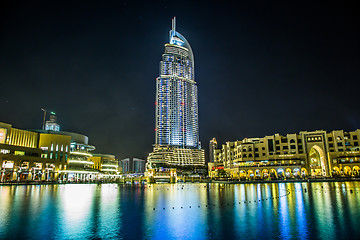 Image showing Address Hotel in the downtown Dubai area overlooks the famous da