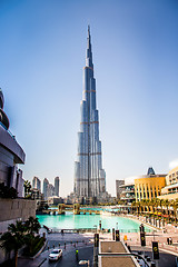 Image showing View on Burj Khalifa, Dubai, UAE, at night