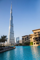 Image showing View on Burj Khalifa, Dubai, UAE, at night