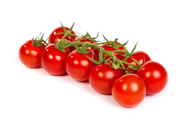 Image showing Juicy organic Cherry tomatoes isolated
