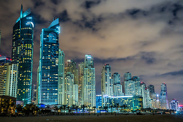 Image showing Dubai Marina cityscape, UAE