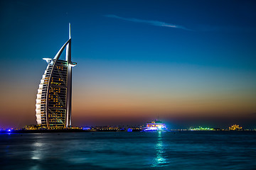 Image showing Burj Al Arab is a luxury 5 stars hotel