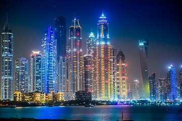 Image showing Dubai Marina cityscape, UAE