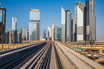 Image showing Dubai metro railway