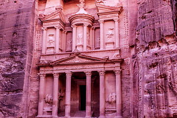 Image showing Al Khazneh or The Treasury at Petra, Jordan