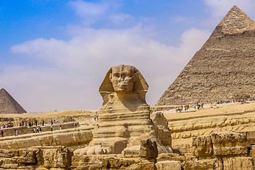 Image showing Sphinx and the Great Pyramid in the Egypt