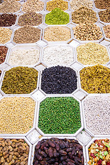 Image showing Dried fruit and nuts mix in Dubai market