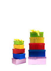 Image showing Colour gift boxes