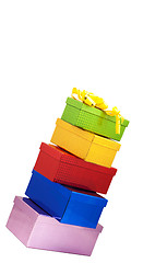 Image showing Colour gift boxes