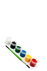 Image showing Paints with a paintbrush