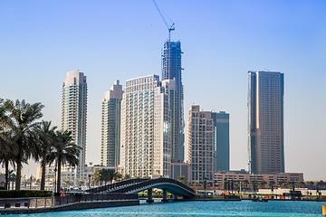 Image showing Dubai downtown. East, United Arab Emirates architecture