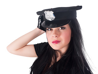 Image showing Sexy police woman