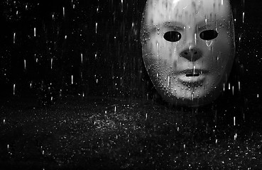 Image showing Mask and rain