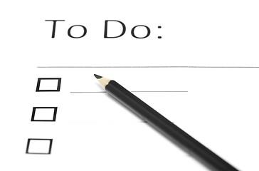 Image showing To do list
