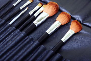 Image showing Makeup brush set