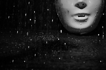 Image showing Mask and rain