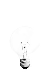 Image showing light bulb high key isolated