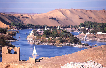 Image showing River Nile in Aswan - Egypt