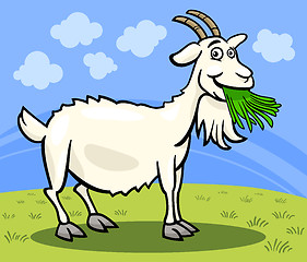 Image showing goat farm animal cartoon illustration