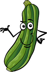 Image showing funny zucchini vegetable cartoon illustration