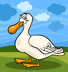 Image showing duck bird farm animal cartoon illustration