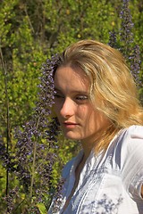 Image showing blonde with lavender