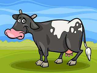 Image showing cow farm animal cartoon illustration