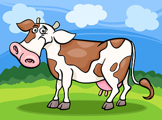 Image showing cow farm animal cartoon illustration