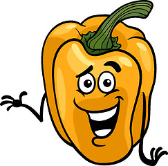 Image showing cute yellow pepper cartoon illustration