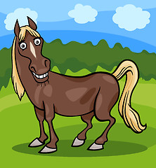 Image showing horse farm animal cartoon illustration