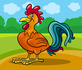 Image showing rooster farm animal cartoon illustration