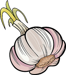 Image showing garlic vegetable cartoon illustration