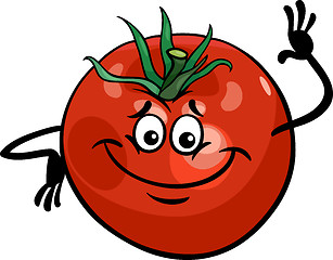 Image showing cute tomato vegetable cartoon illustration