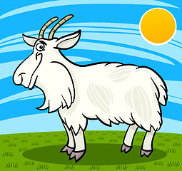 Image showing hairy goat farm animal cartoon illustration