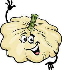 Image showing funny patison vegetable cartoon illustration
