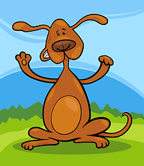 Image showing cute playful standing dog cartoon
