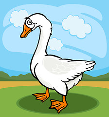 Image showing goose bird farm animal cartoon illustration