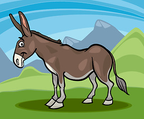 Image showing donkey farm animal cartoon illustration