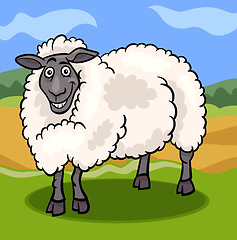 Image showing sheep farm animal cartoon illustration
