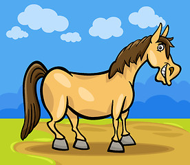 Image showing horse farm animal cartoon illustration