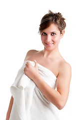 Image showing Woman With Towel Around Her Body