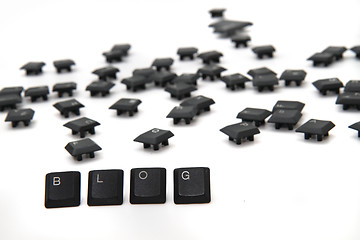 Image showing blog from the keyboard keys