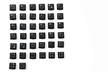 Image showing alphabet from keyboard keys as font