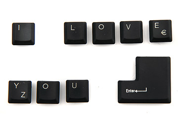 Image showing I love you keyboard keys