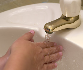 Image showing Hand washing