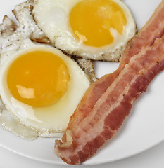 Image showing Fried Eggs And Bacon