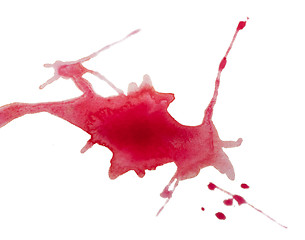 Image showing Spilled paint on paper