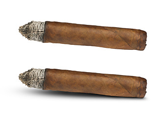 Image showing Studio shot cigar white isolated