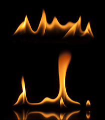 Image showing Fire on a black background