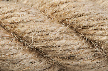 Image showing Close up hemp rope